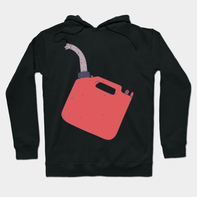 Fossil Fuel - Gas Can Dinosaur - Nonrenewable Resource Hoodie by DeWinnes